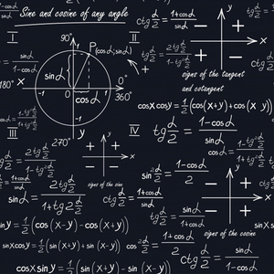 mathematical seamless pattern with geometric shap