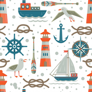 nautical elements pattern background