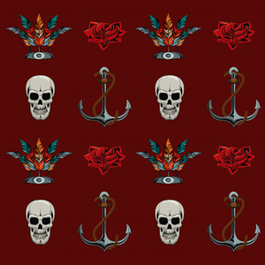 tattoo old school background pattern