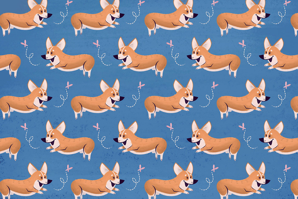 Corgi Patterns Print