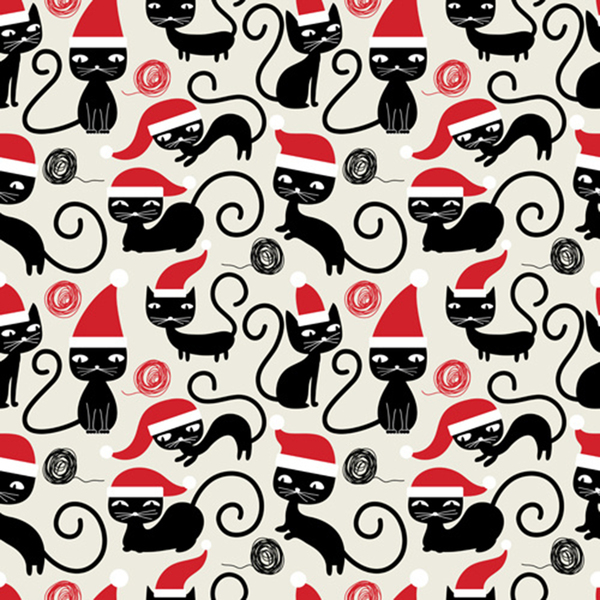 Cute christmas seamless pattern vector Print