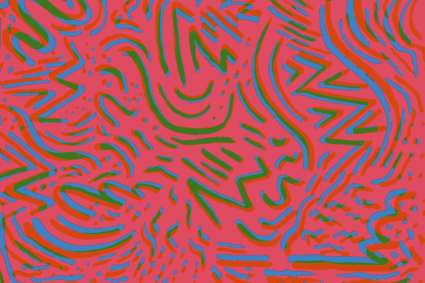 Pattern Saying Wavy Print