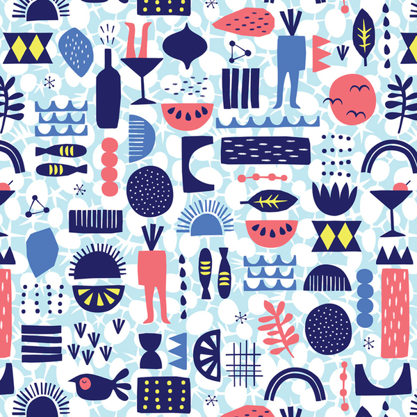 Vector illustrated pattern design Print