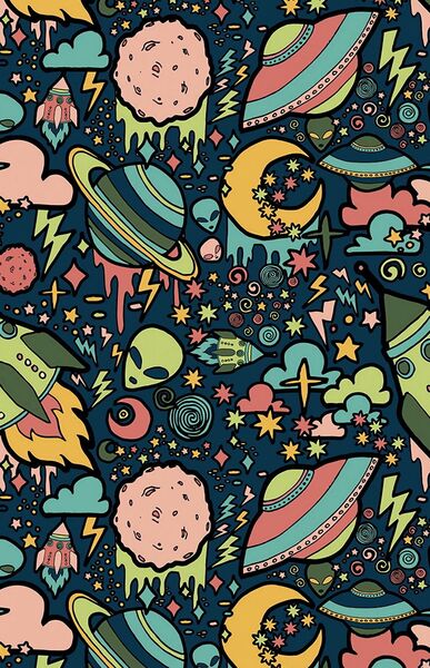 alien rocket space aesthetic Print