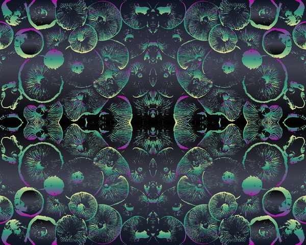 background pattern mushrooms Print