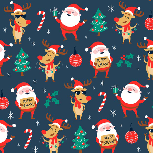funny christmas pattern Print