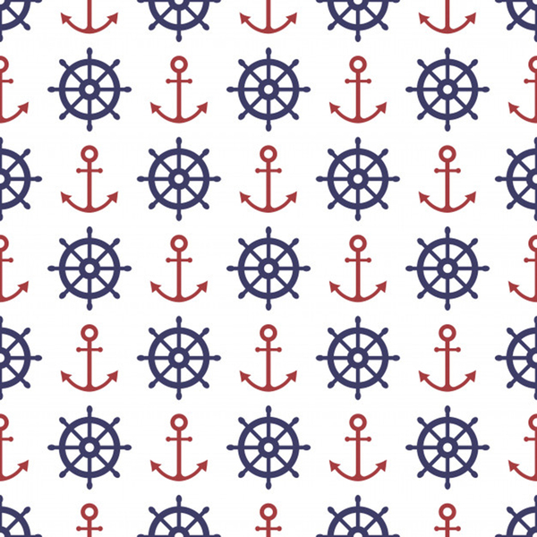 nautical seamless pattern Print