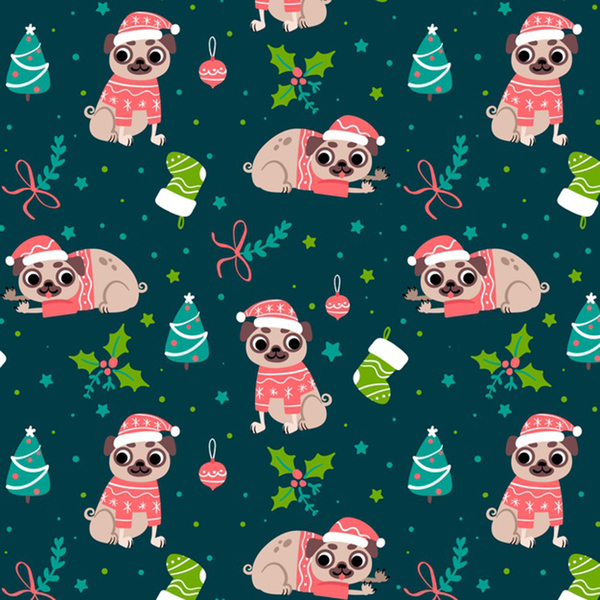 pattern christmas funny Print