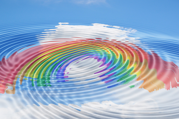 rainbow clouds intimacy intimate Print