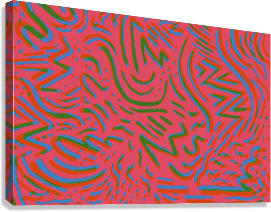 Pattern Saying Wavy Canvas Print