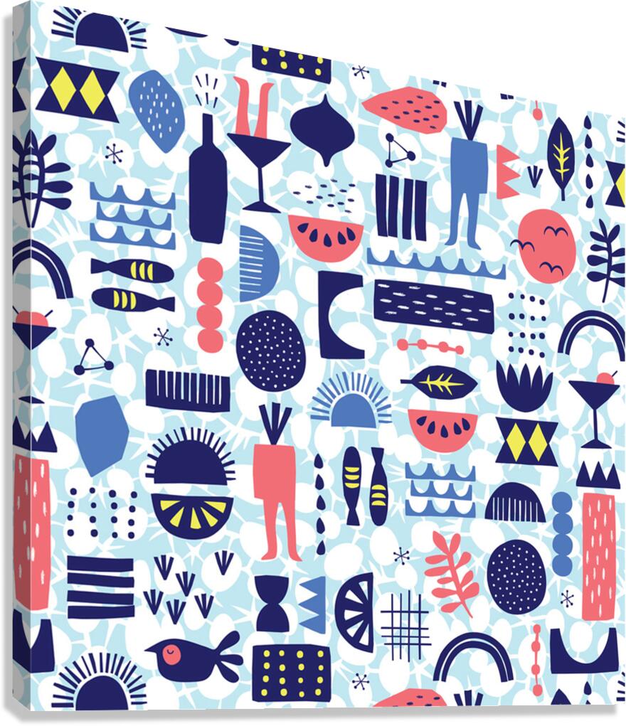 Vector illustrated pattern design Canvas Print