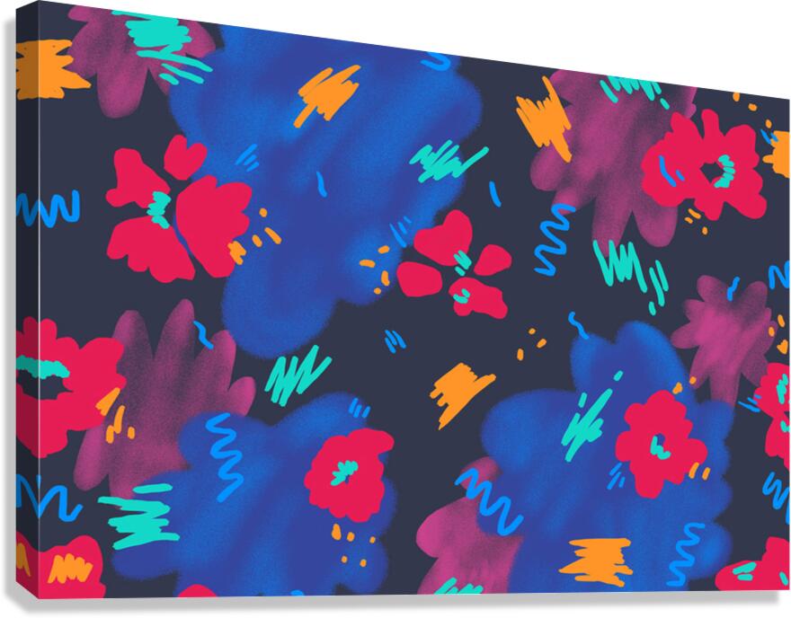 Patterns Rosebuds Canvas Print