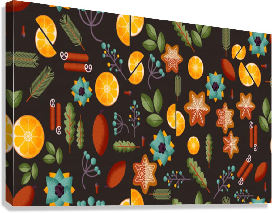 christmas seamless pattern Canvas Print