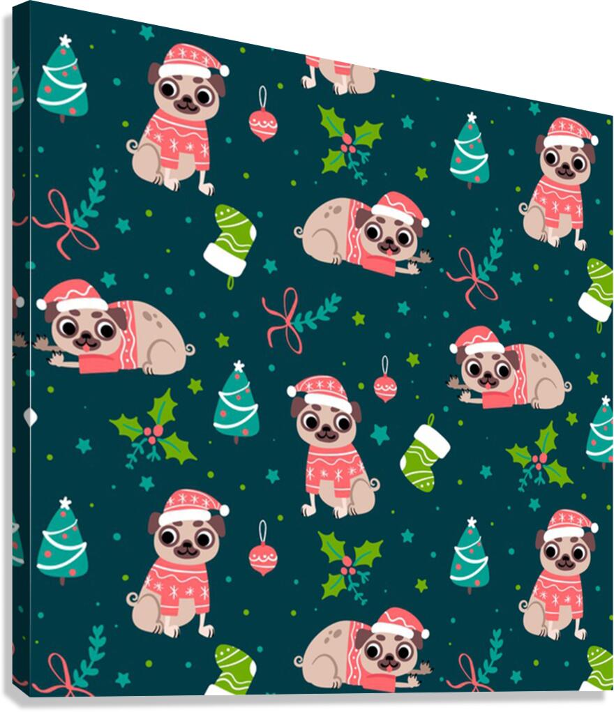 pattern christmas funny Canvas Print