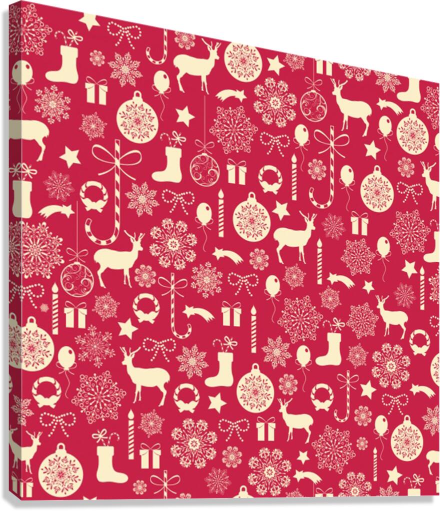 christmas pattern background Canvas Print