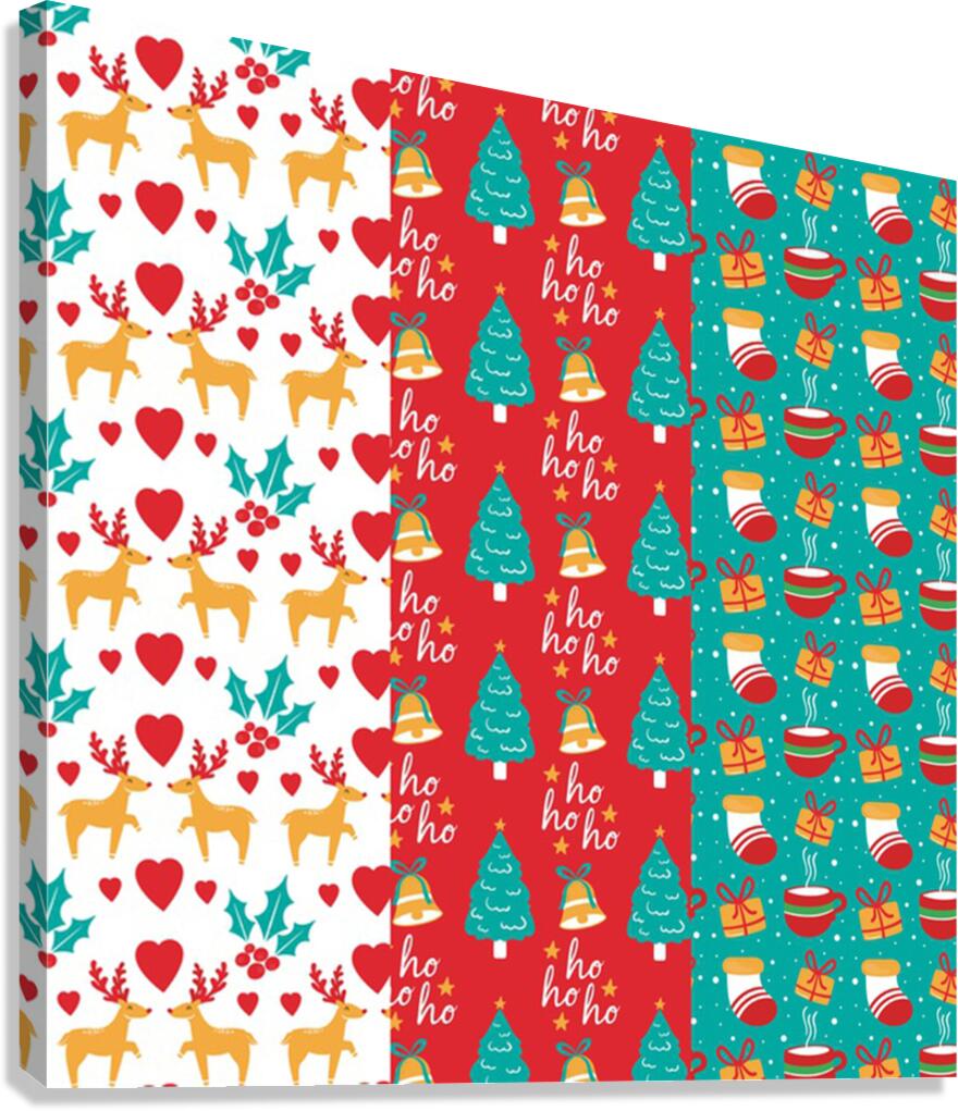 funny christmas pattern Canvas Print