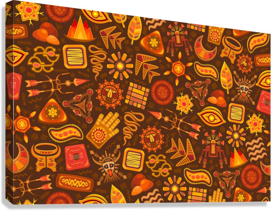 pattern background ethnic tribal Canvas Print