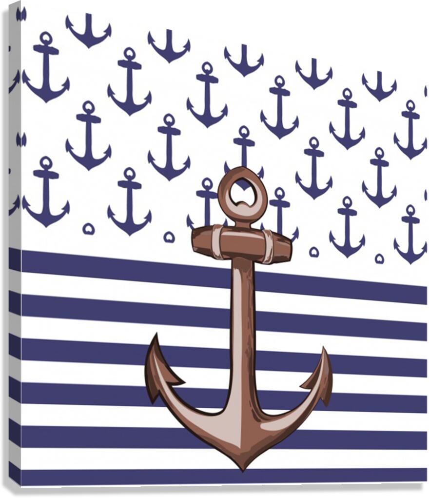 anchor background design Canvas Print
