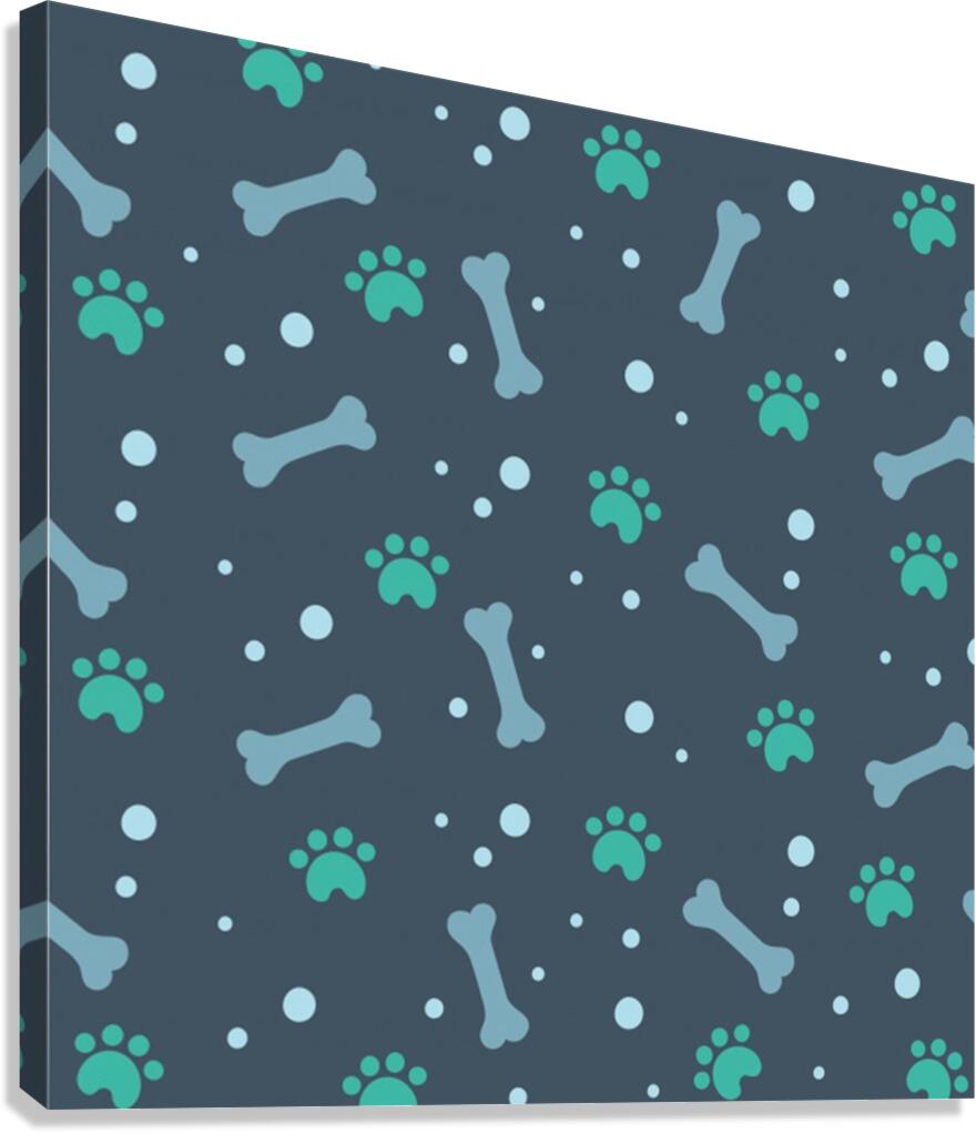 bons foot prints pattern background Canvas Print
