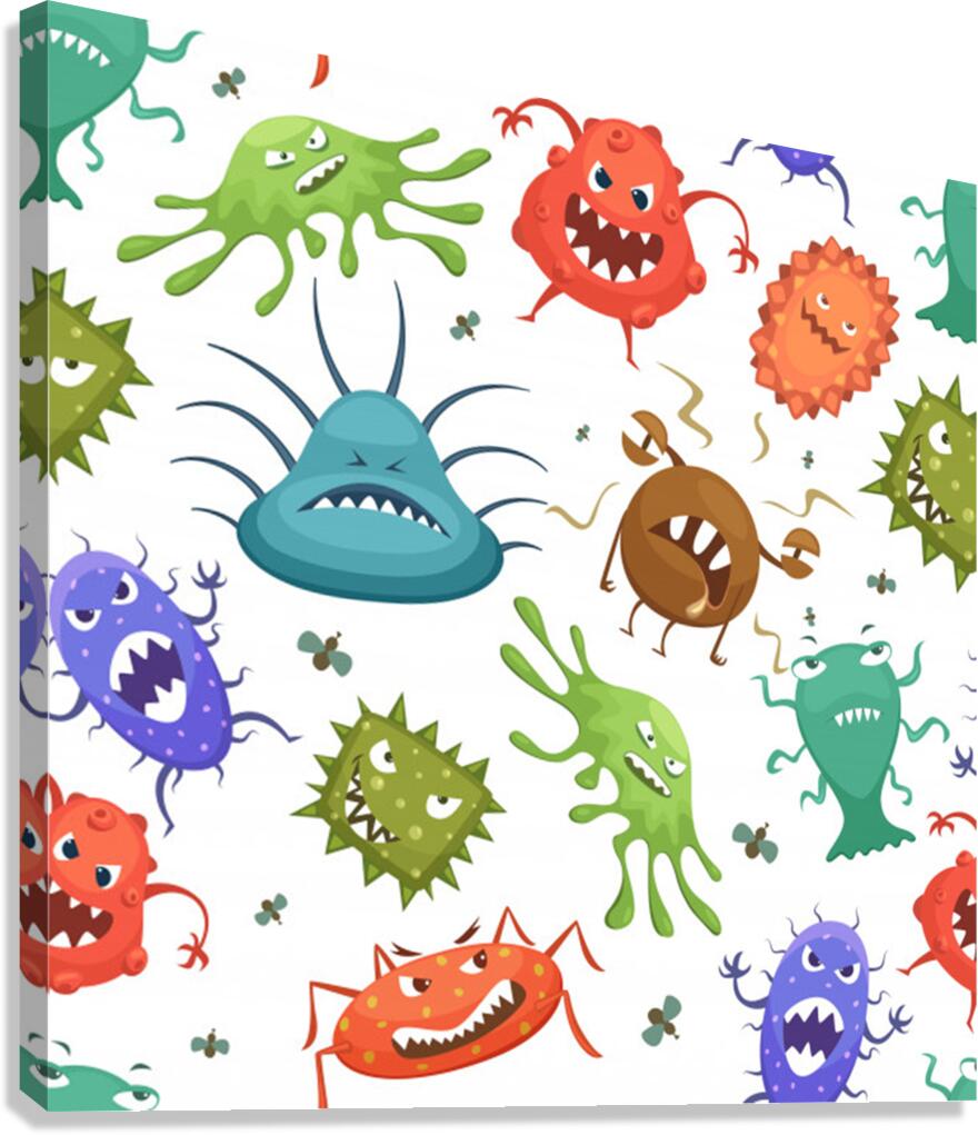 dangerous streptococcus lactobacillus staphylococ Canvas Print