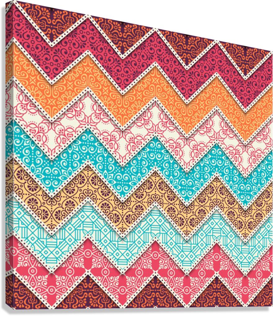 ethnic floral pattern Canvas Print