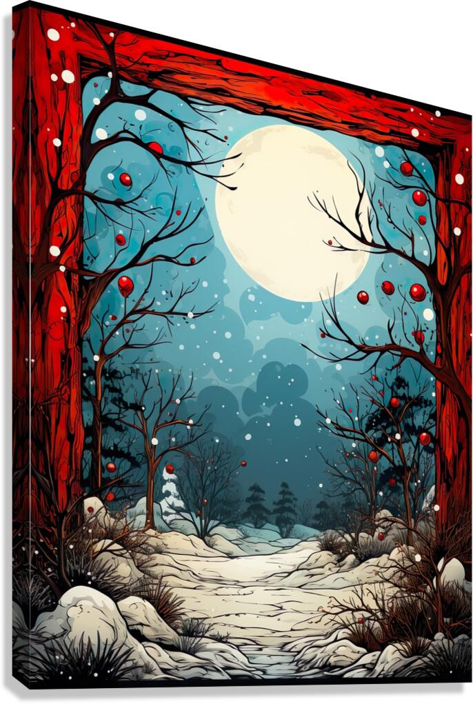 christmas frame border Canvas Print