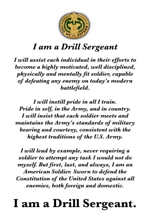 The Drill Sergeant Creed