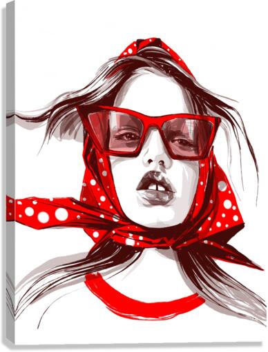red glasses Canvas Print