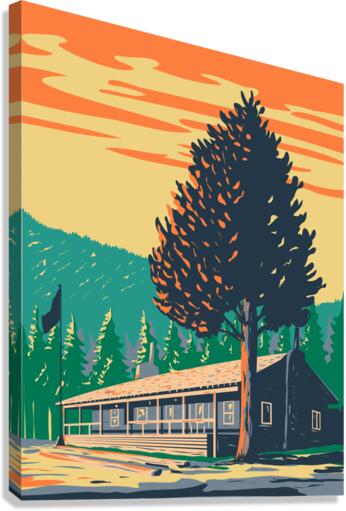 Roosevelt Lodge in Yellowstone National Park jpg Canvas Print