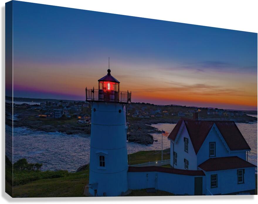 Nubble Light at Sunset Canvas Print