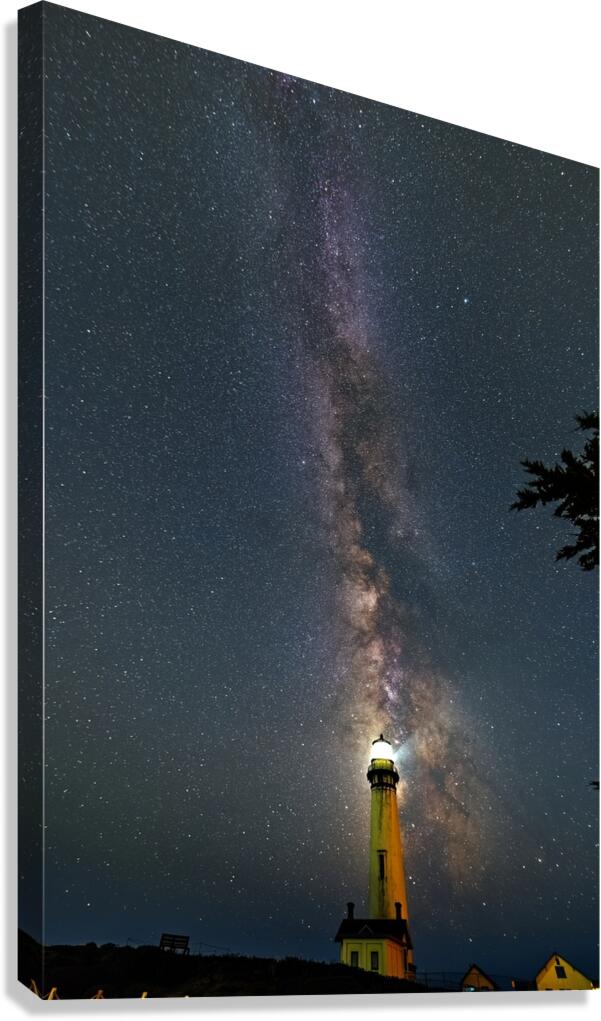 Milky Way Over Pigeon Point Light Canvas Print