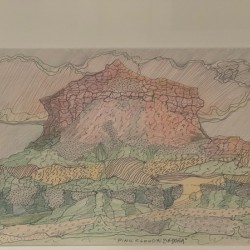 Pink Cloud in Sedona Drawing