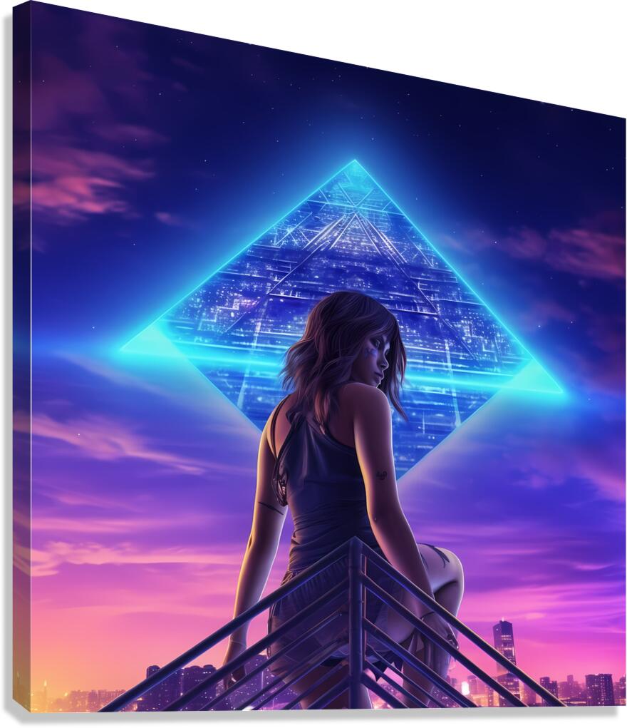 Arrival of Zoe | Lost City | Cyberpunk 2049 Canvas Print