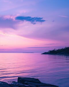 Lake Superior Sunset on Still Water