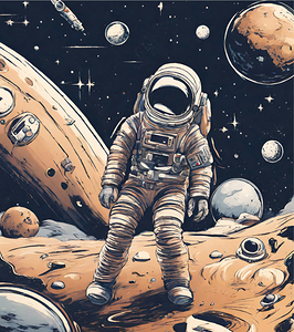 Human Astronaut Space Art