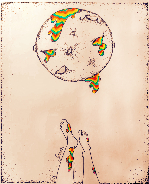 The Moon drips Print