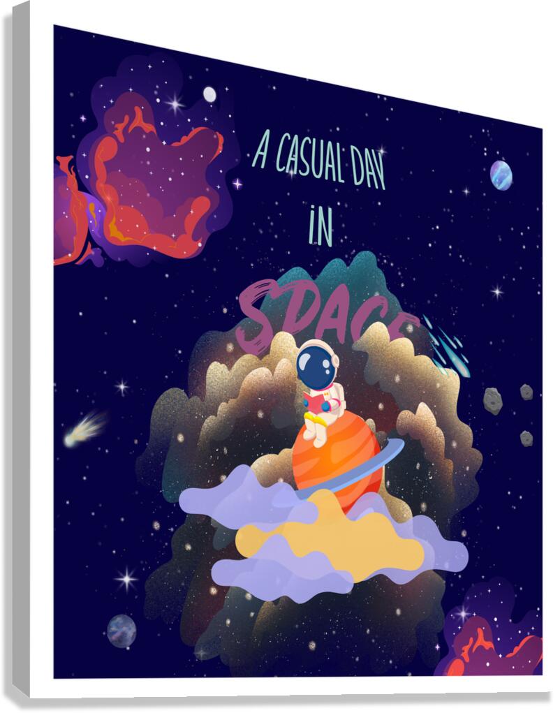 TEXT casual day in space Canvas Print