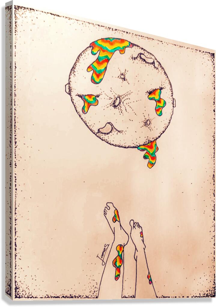 The Moon drips Canvas Print