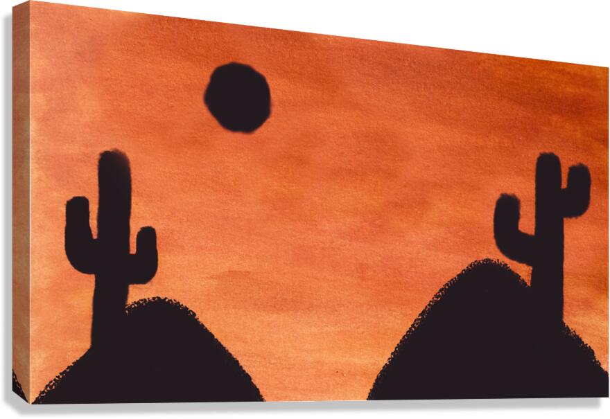 Orange Outback skies Kids Wallart  Canvas Print