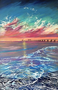 Naples Pier Sunset Painting