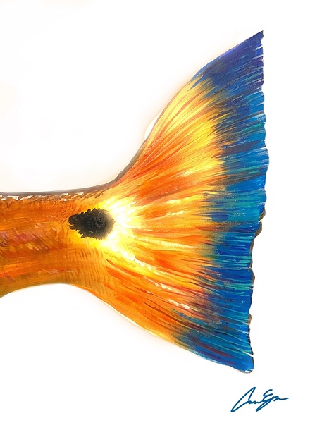 Redfish Tail Painting by Conor s Canvas