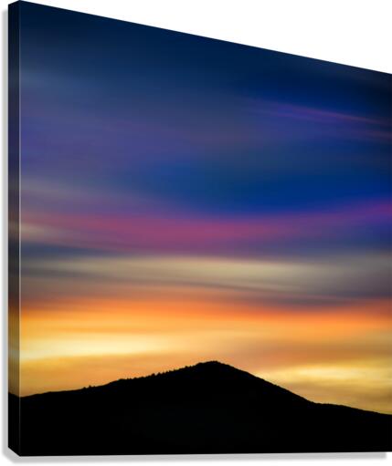 Yellow blue sunset Canvas Print