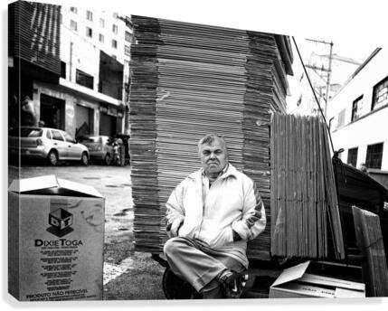 Cardboard Guy Canvas Print