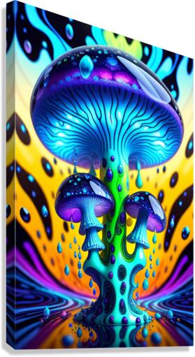 Mushroom drip Canvas Print