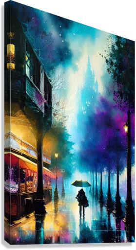 City Rain Canvas Print