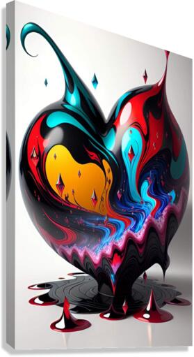 Dripping Heart Canvas Print