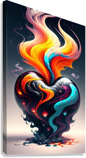 Steaming heart Canvas Print