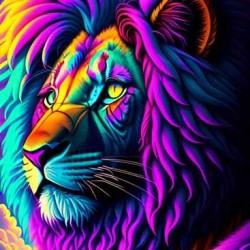 Colorful lion