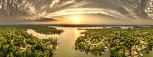 Sunset with Mammatus Clouds over Geist Lake