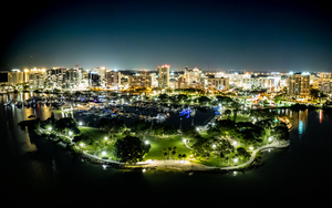 Sarasota Downtown @ Night with Park